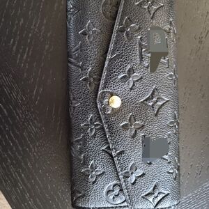 Black Embossed Leather Wallet